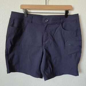 Eddie Bauer Rainer Shorts Women's Size 16 Navy Blue Hiking Outdoor
